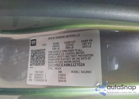 2022 Chevrolet Colorado 2Wd Long Box Lt из США, поврежденный, VIN 1GCHSCEA9N1127024